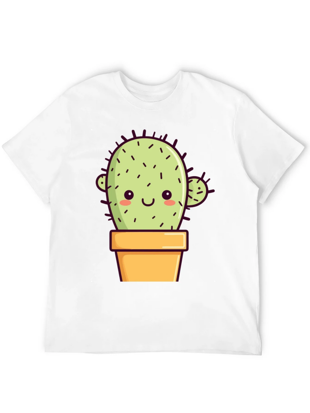 Cute Cactus T-Shirt - Black Cotton Tee