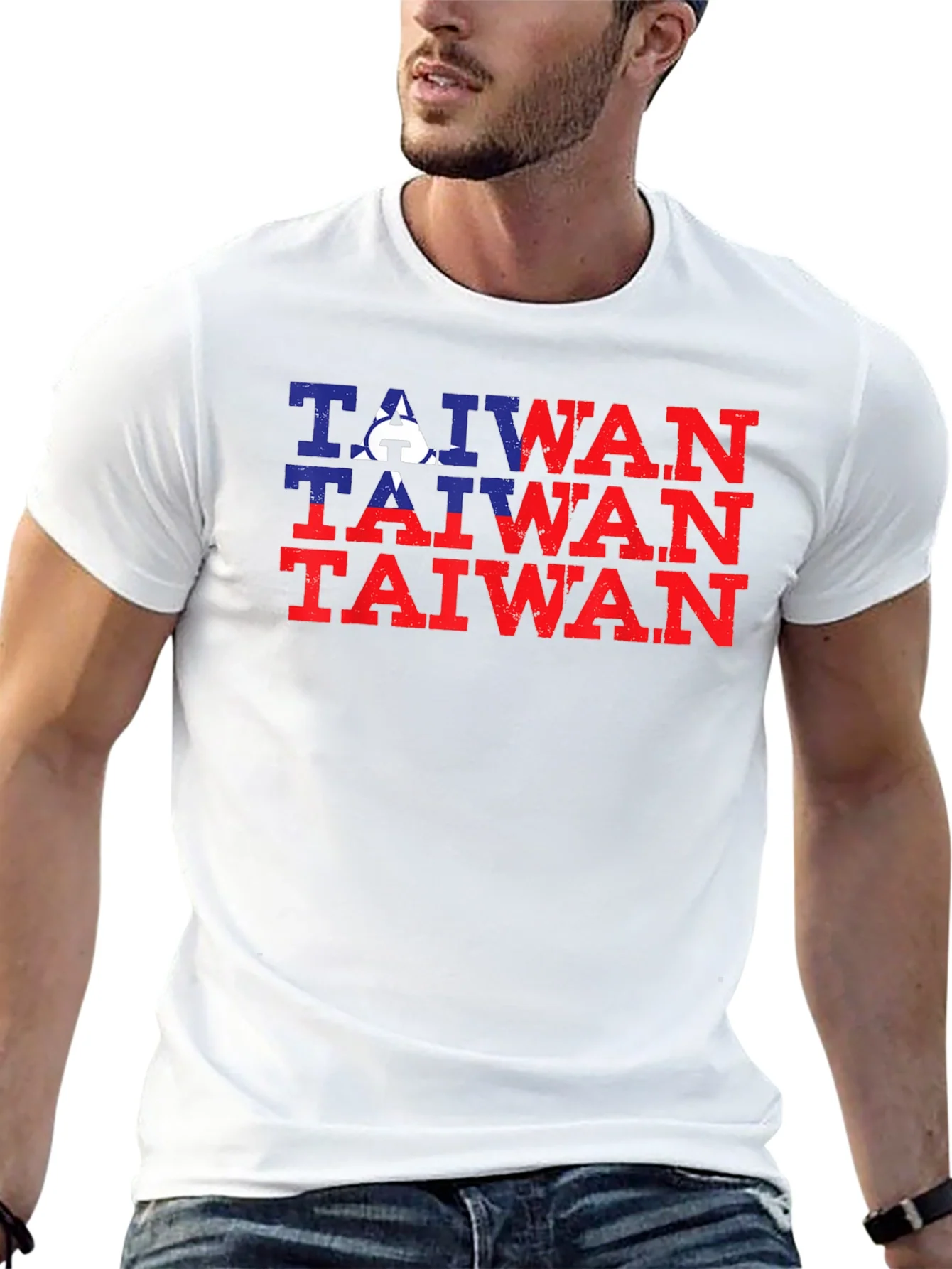 Taiwan Flag T-Shirt - Distressed Patriotic Tee