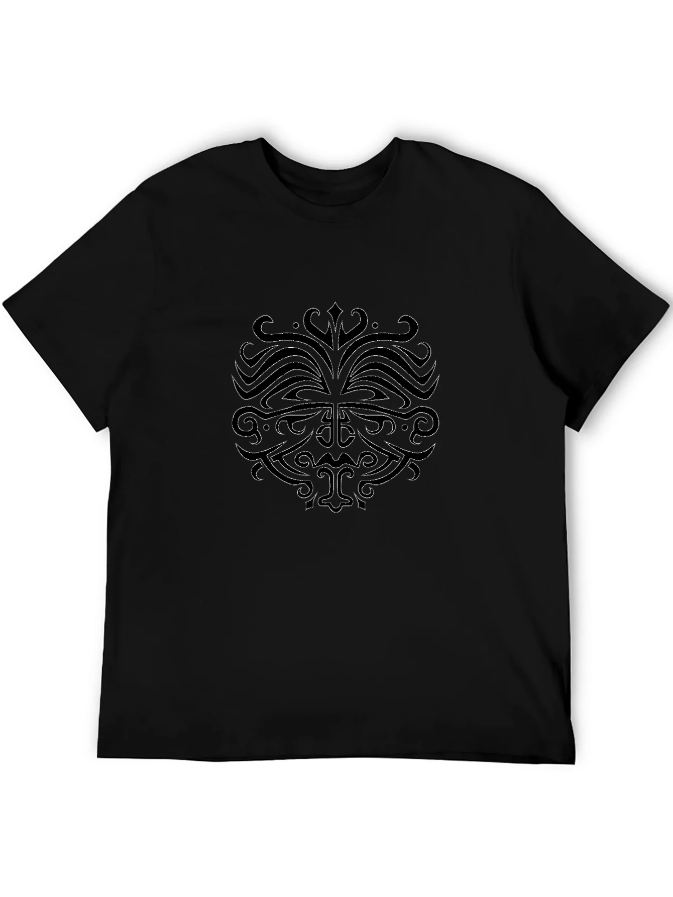 Black T-Shirt with Tribal Inspired Design