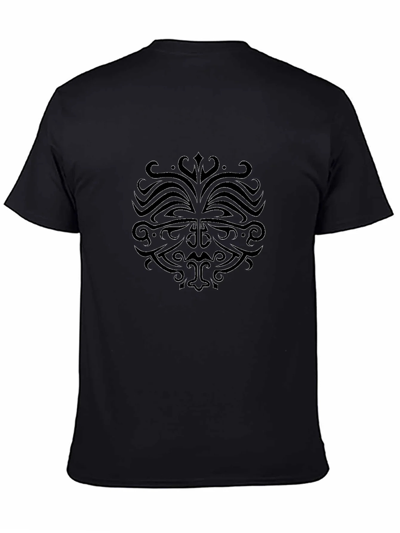 Black T-Shirt with Tribal Inspired Design