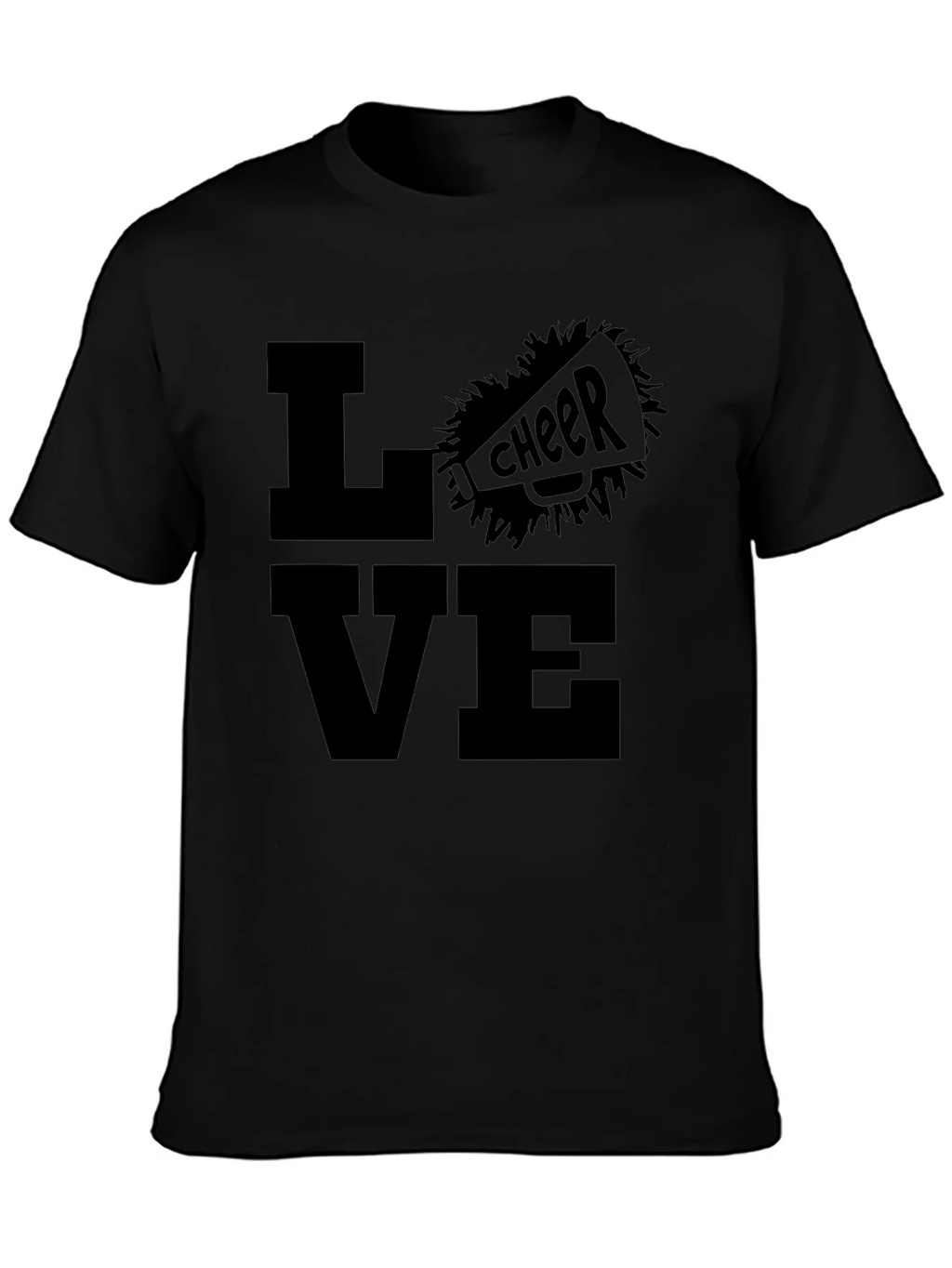 Love Cheer T-Shirt - Black Graphic Tee