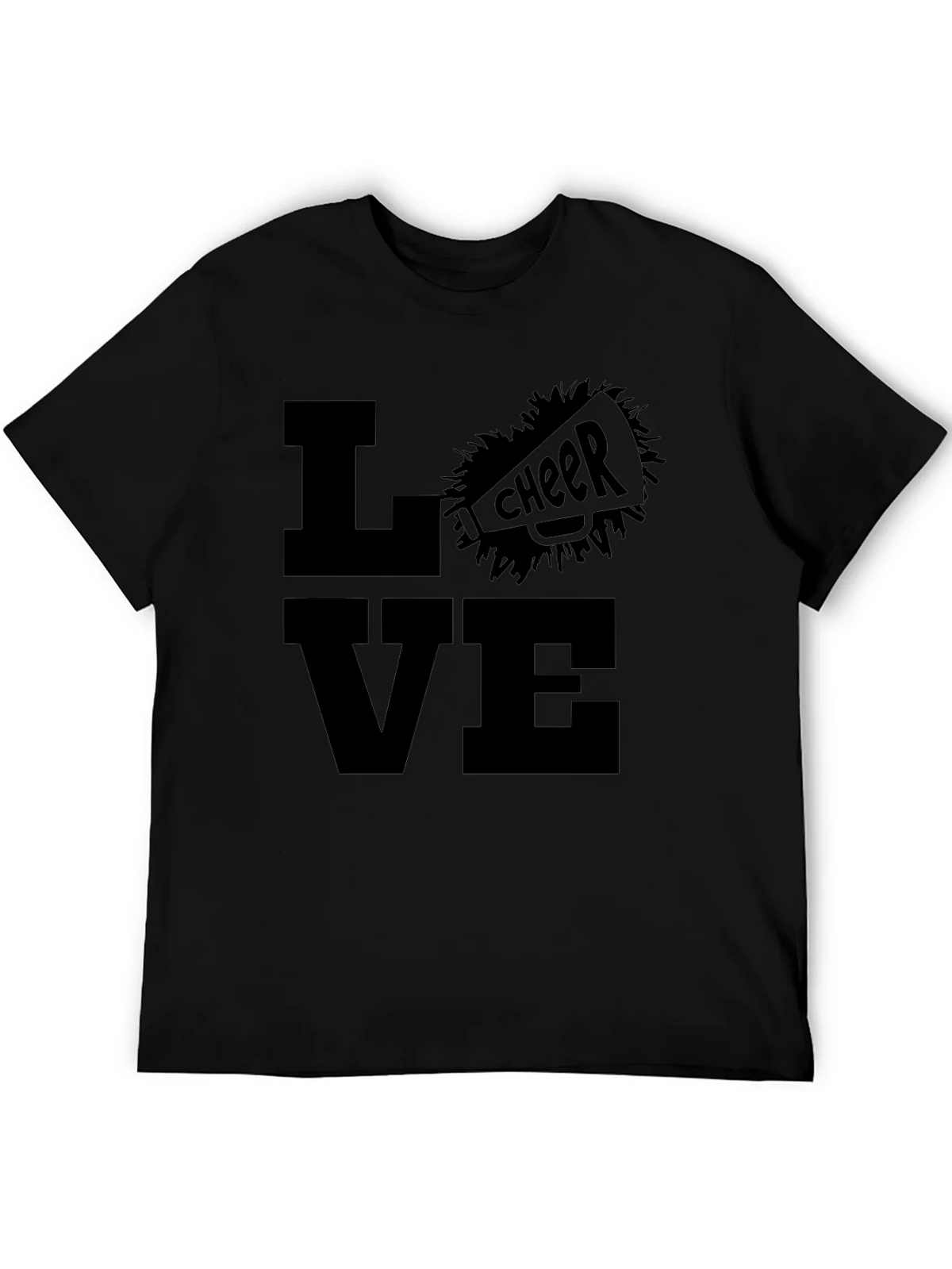 Love Cheer T-Shirt - Black Graphic Tee