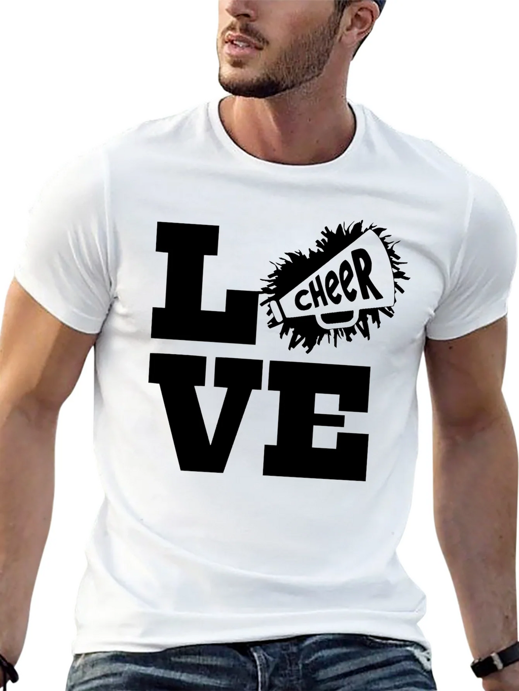 Love Cheer T-Shirt - Black Graphic Tee