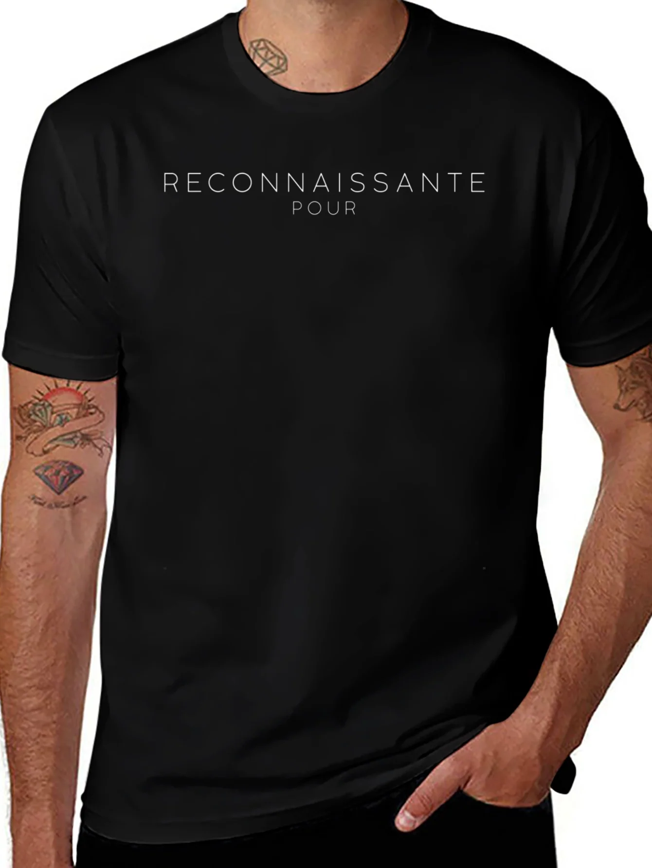 Reconnaissante Pour Graphic Tee - Black