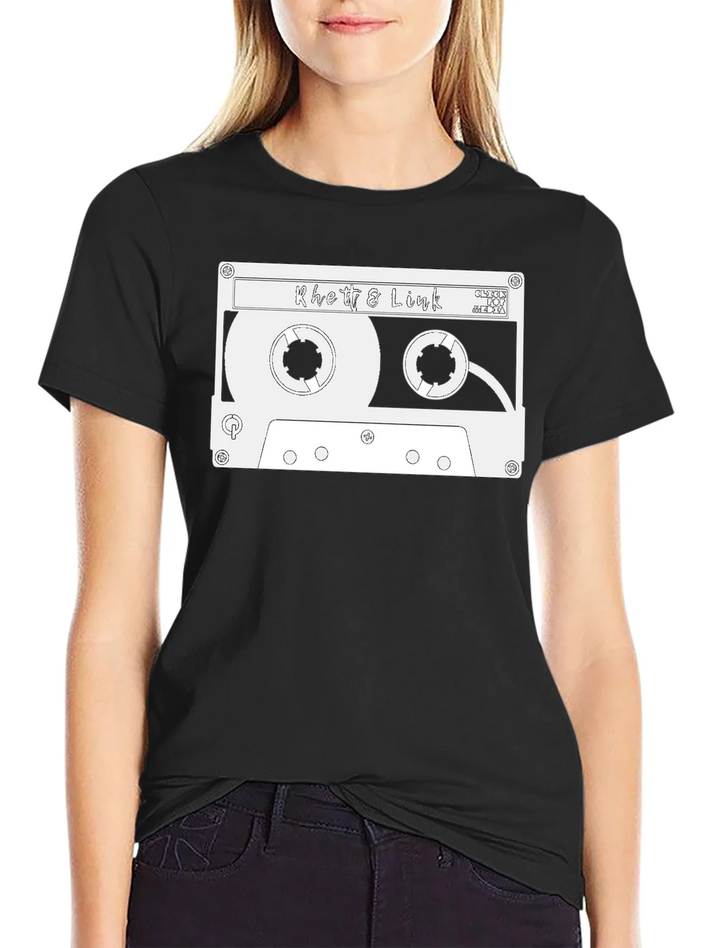 Rhett & Link Cassette Tape Graphic Black T-Shirt