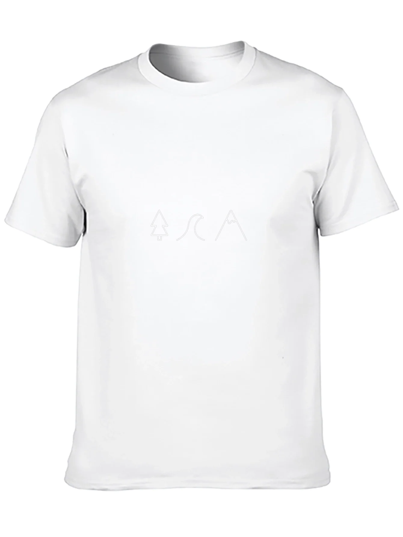 Minimalist Nature T-Shirt - Tree Wave Mountain