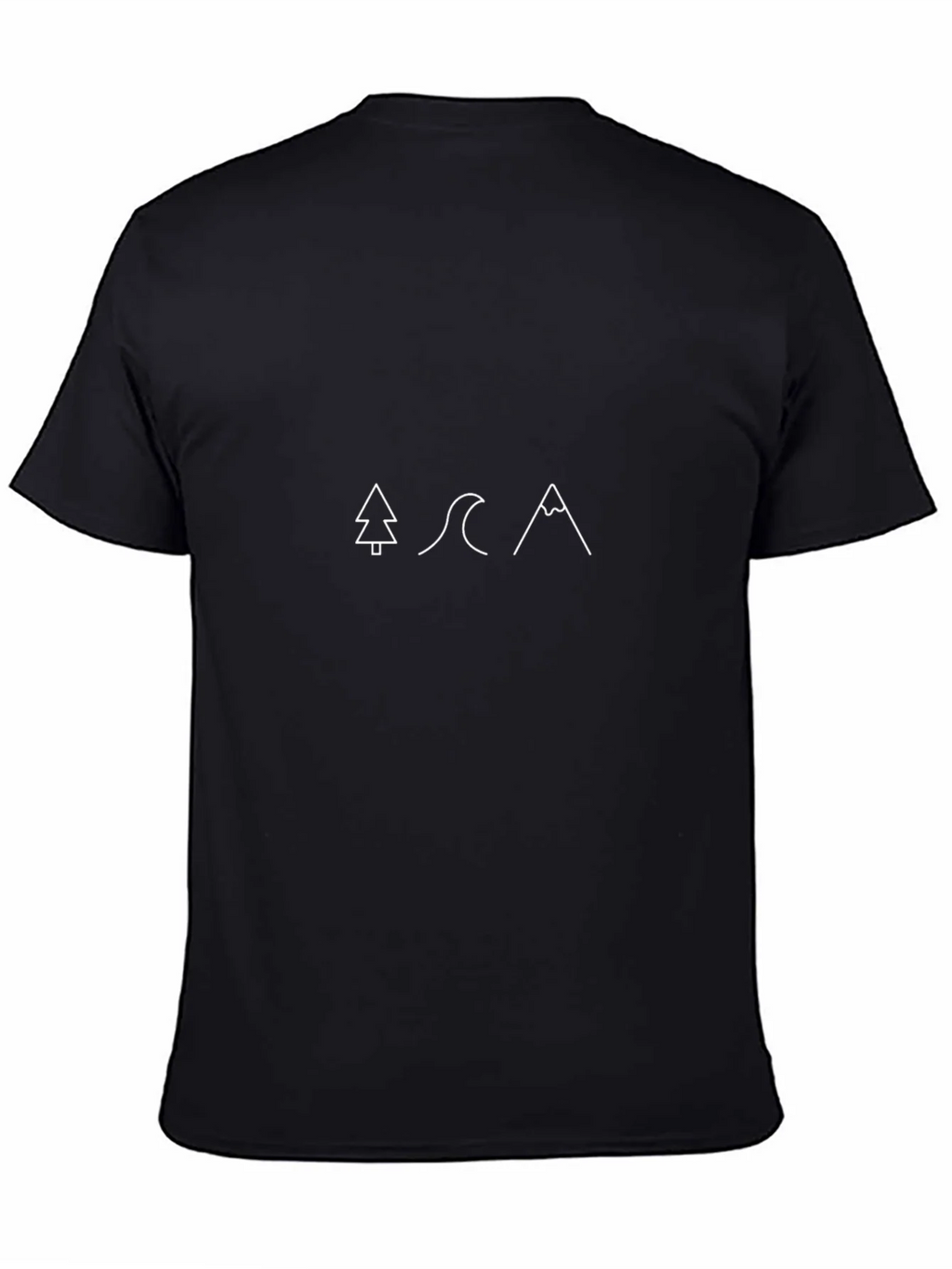 Minimalist Nature T-Shirt - Tree Wave Mountain