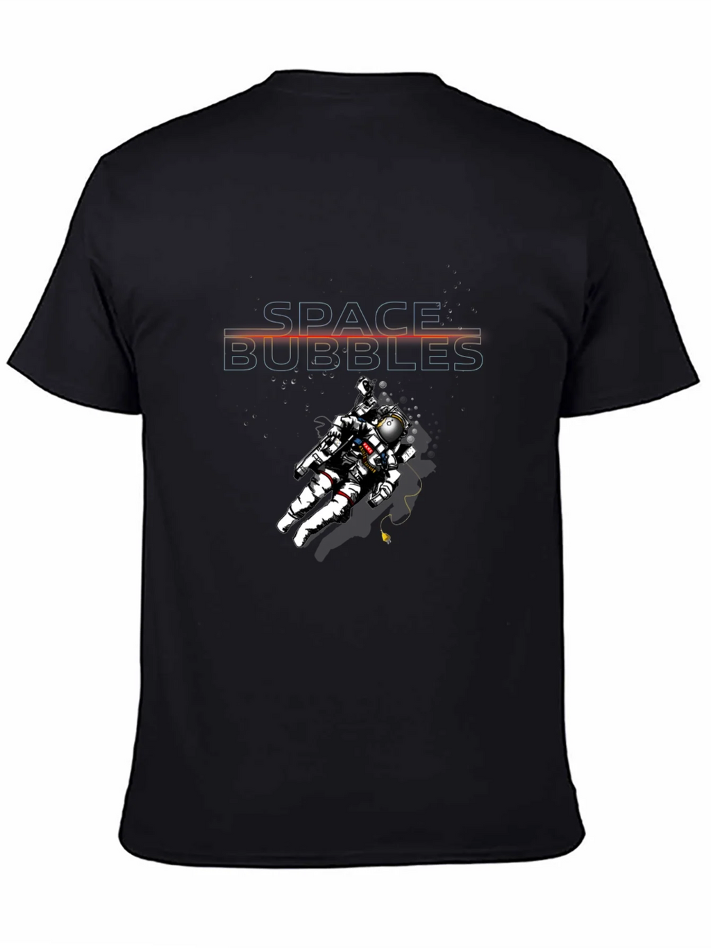 Space Bubbles Graphic T-Shirt - Unique Astronaut Design
