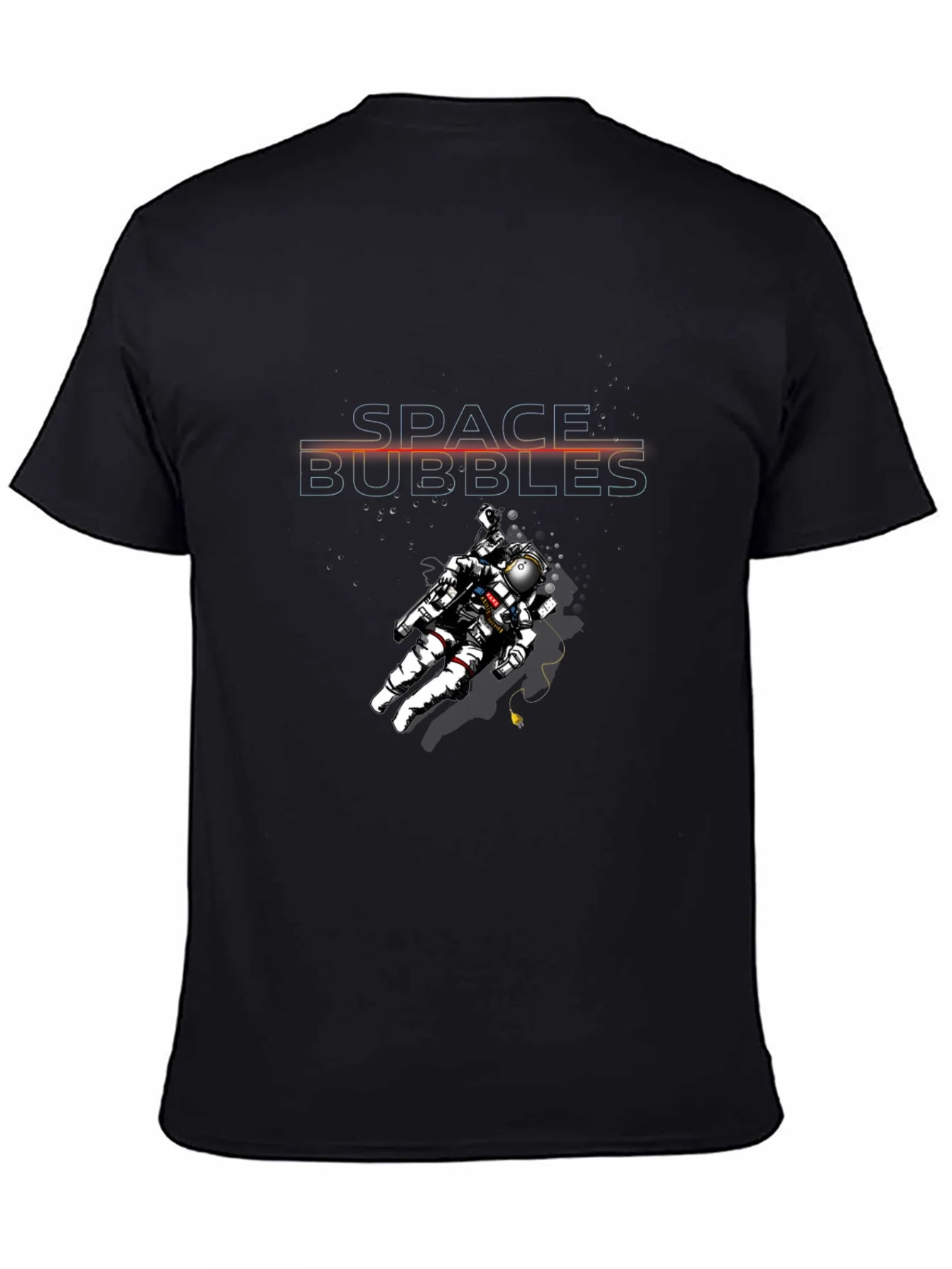 Space Bubbles Graphic T-Shirt - Unique Astronaut Design