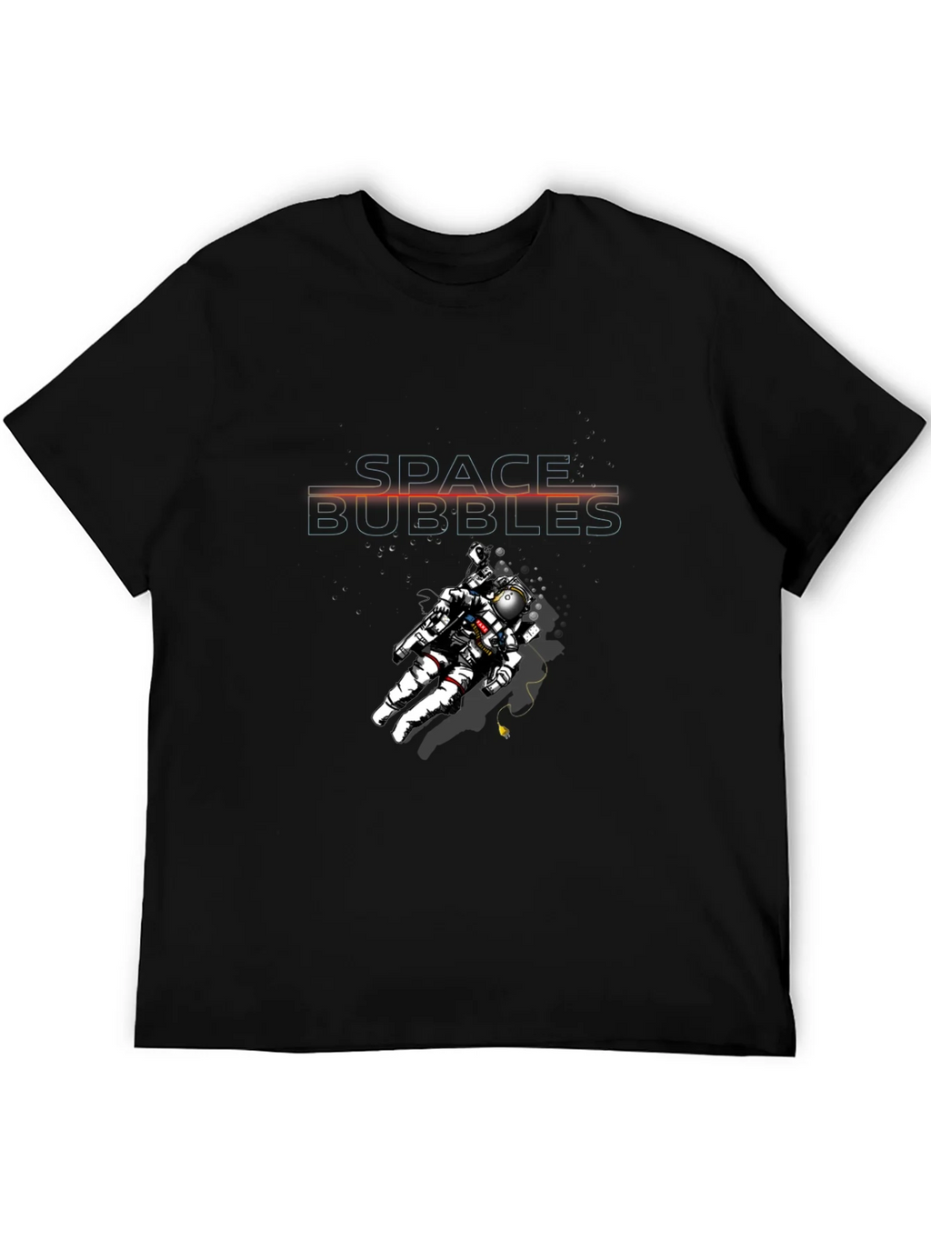 Space Bubbles Graphic T-Shirt - Unique Astronaut Design