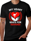 Taekwondo Heartbeat T-Shirt Martial Arts Tee