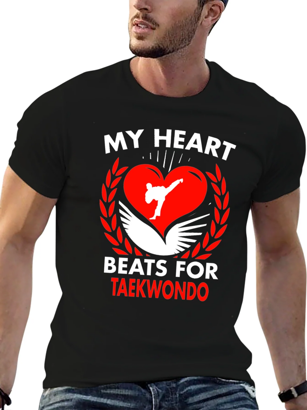Taekwondo Heartbeat T-Shirt Martial Arts Tee