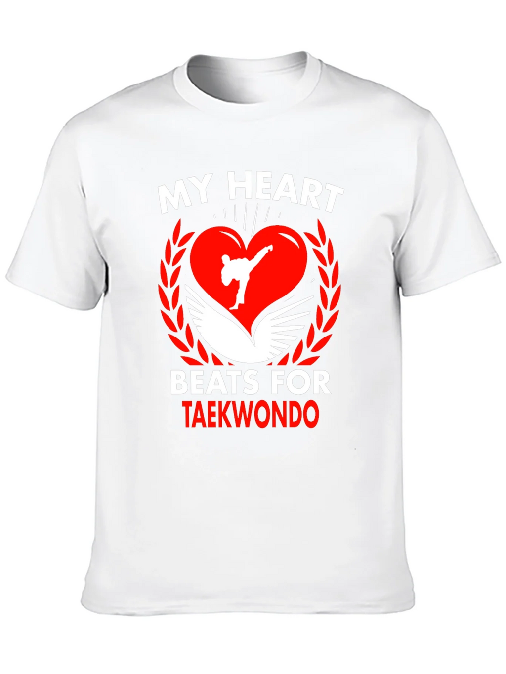 Taekwondo Heartbeat T-Shirt Martial Arts Tee