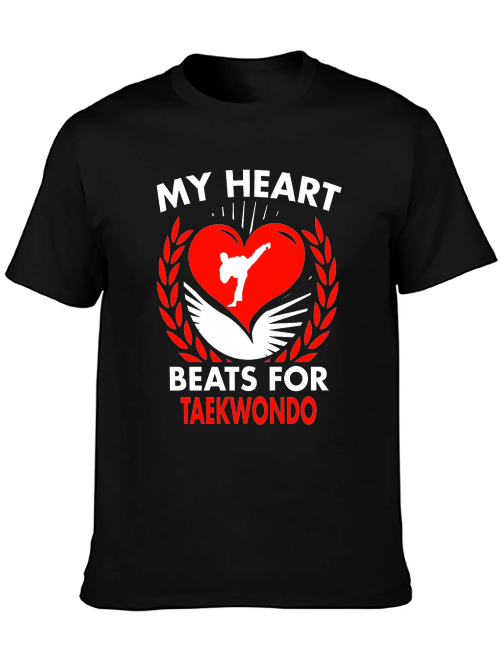 Taekwondo Heartbeat T-Shirt Martial Arts Tee