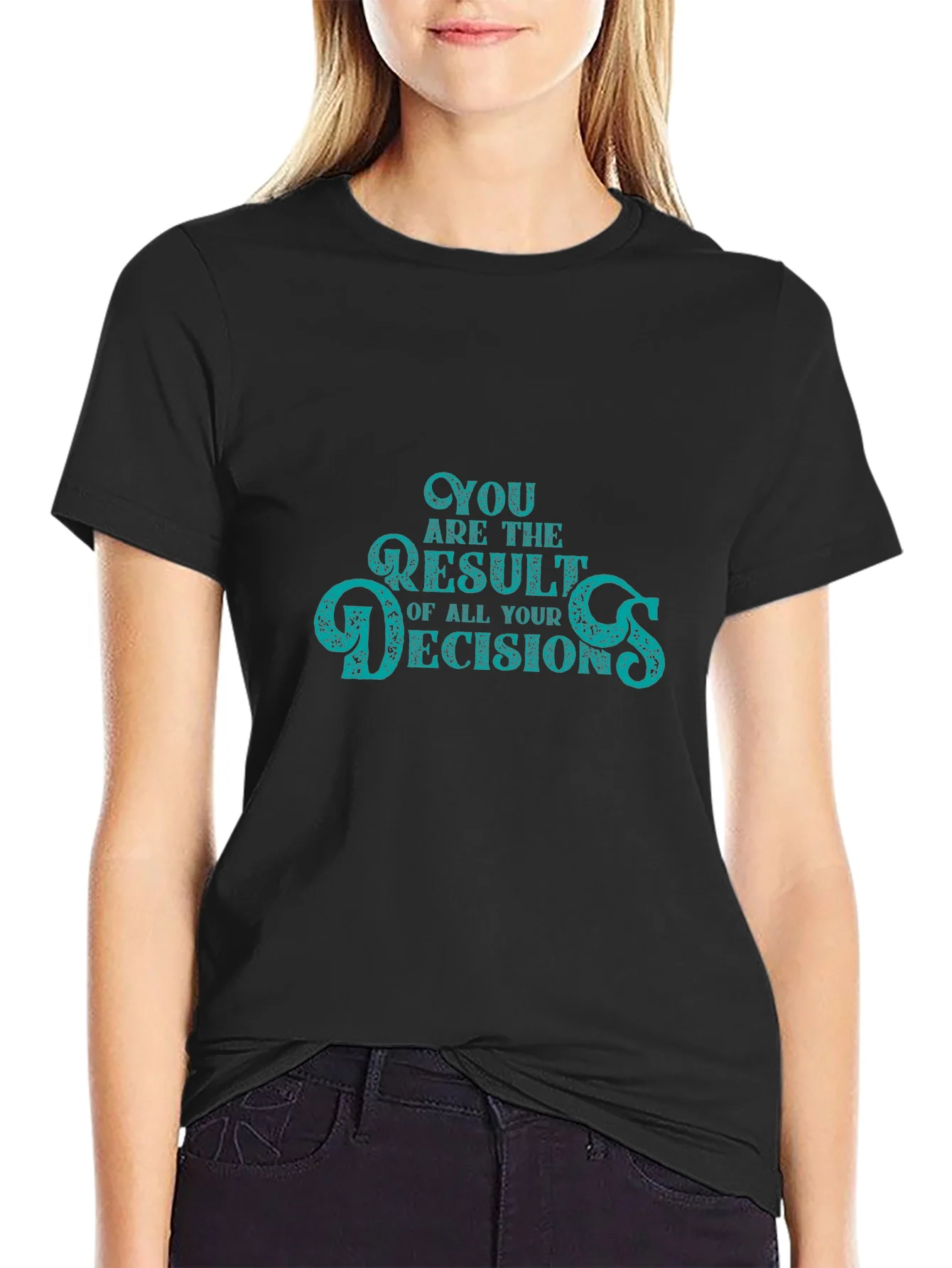 Decisions T-Shirt -  Black Crew Neck Tee