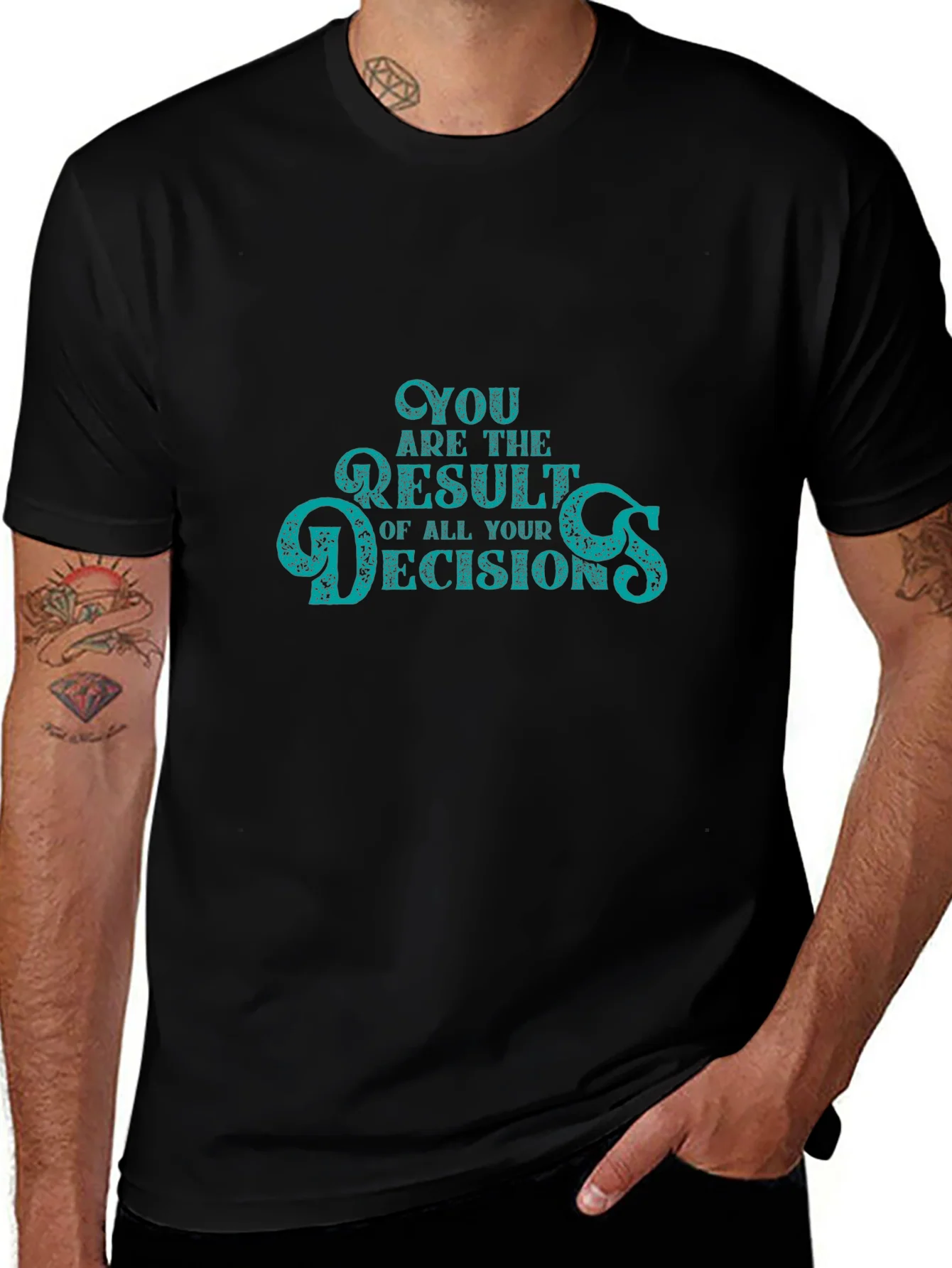 Decisions T-Shirt -  Black Crew Neck Tee