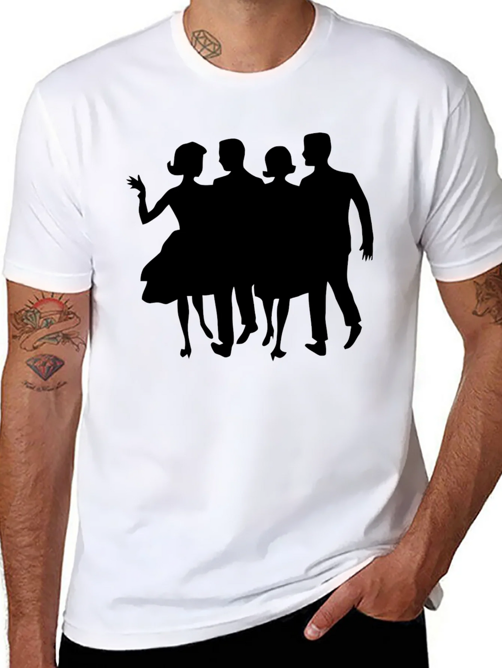 Retro Silhouette Crew Neck T-Shirt