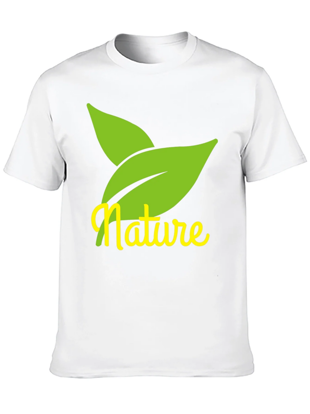 Nature Leaves Graphic Black T-Shirt