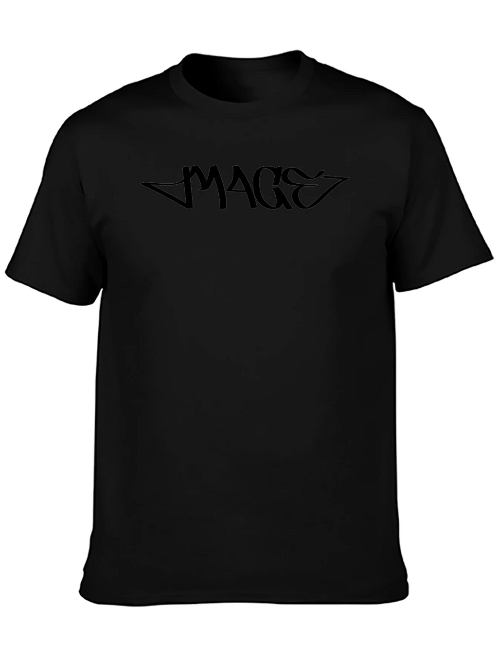 MAGE Black Graphic Tee - Casual Style