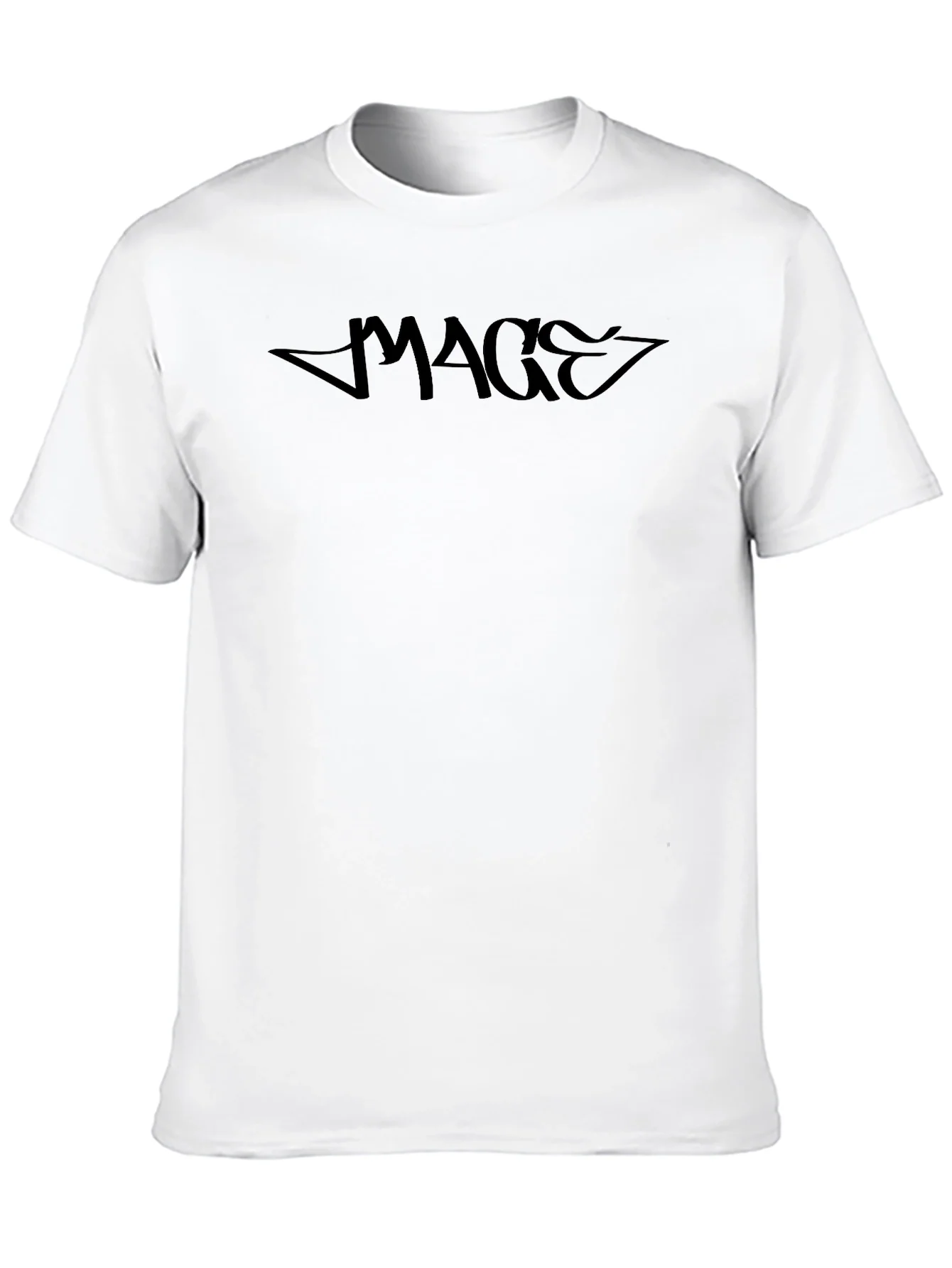 MAGE Black Graphic Tee - Casual Style