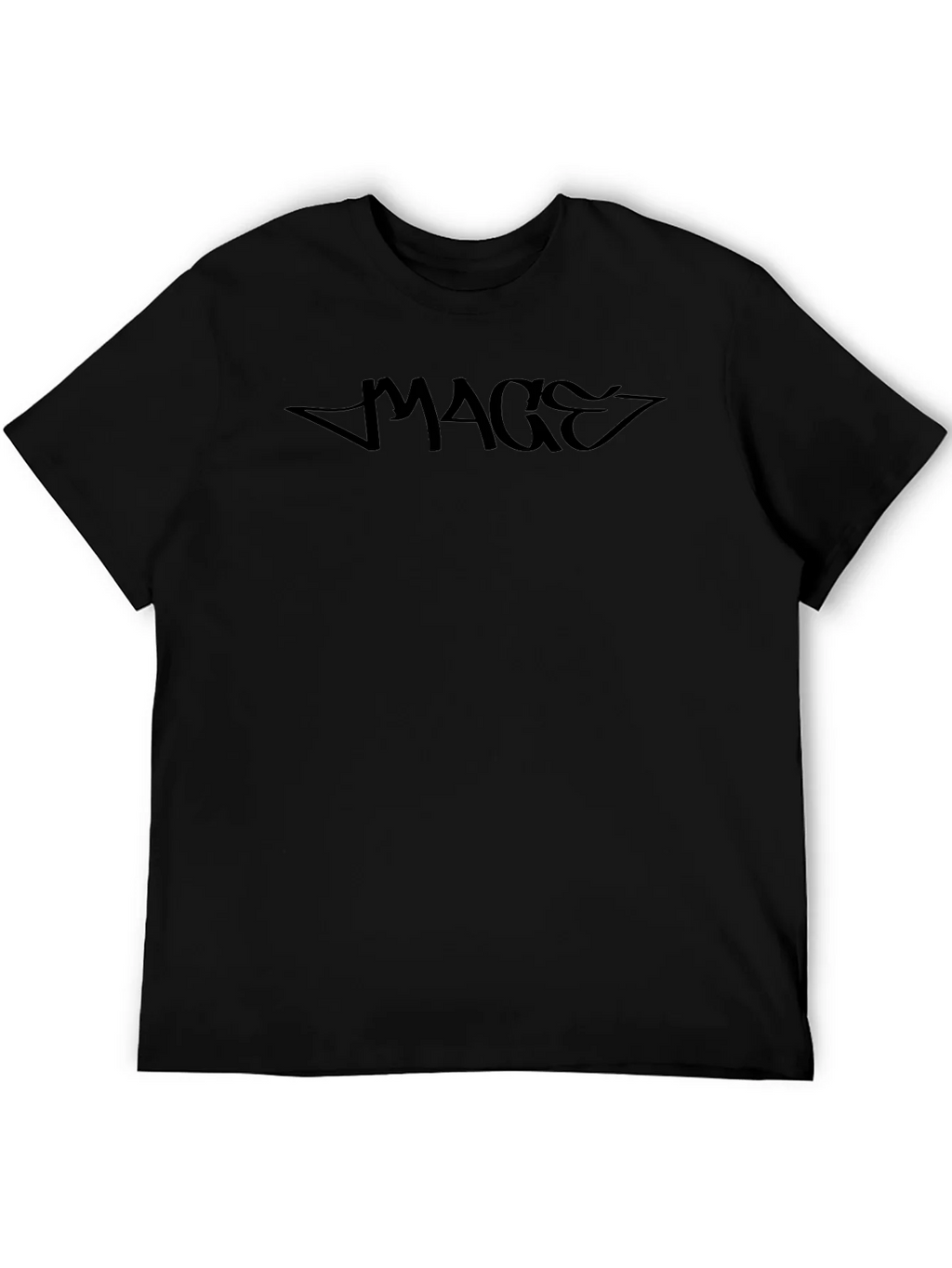 MAGE Black Graphic Tee - Casual Style