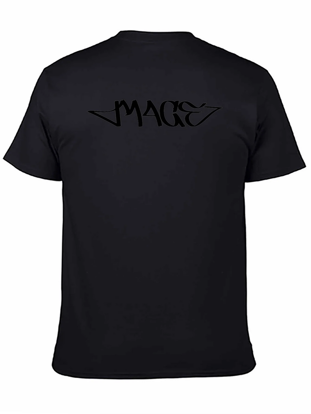 MAGE Black Graphic Tee - Casual Style
