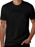 MAGE Black Graphic Tee - Casual Style