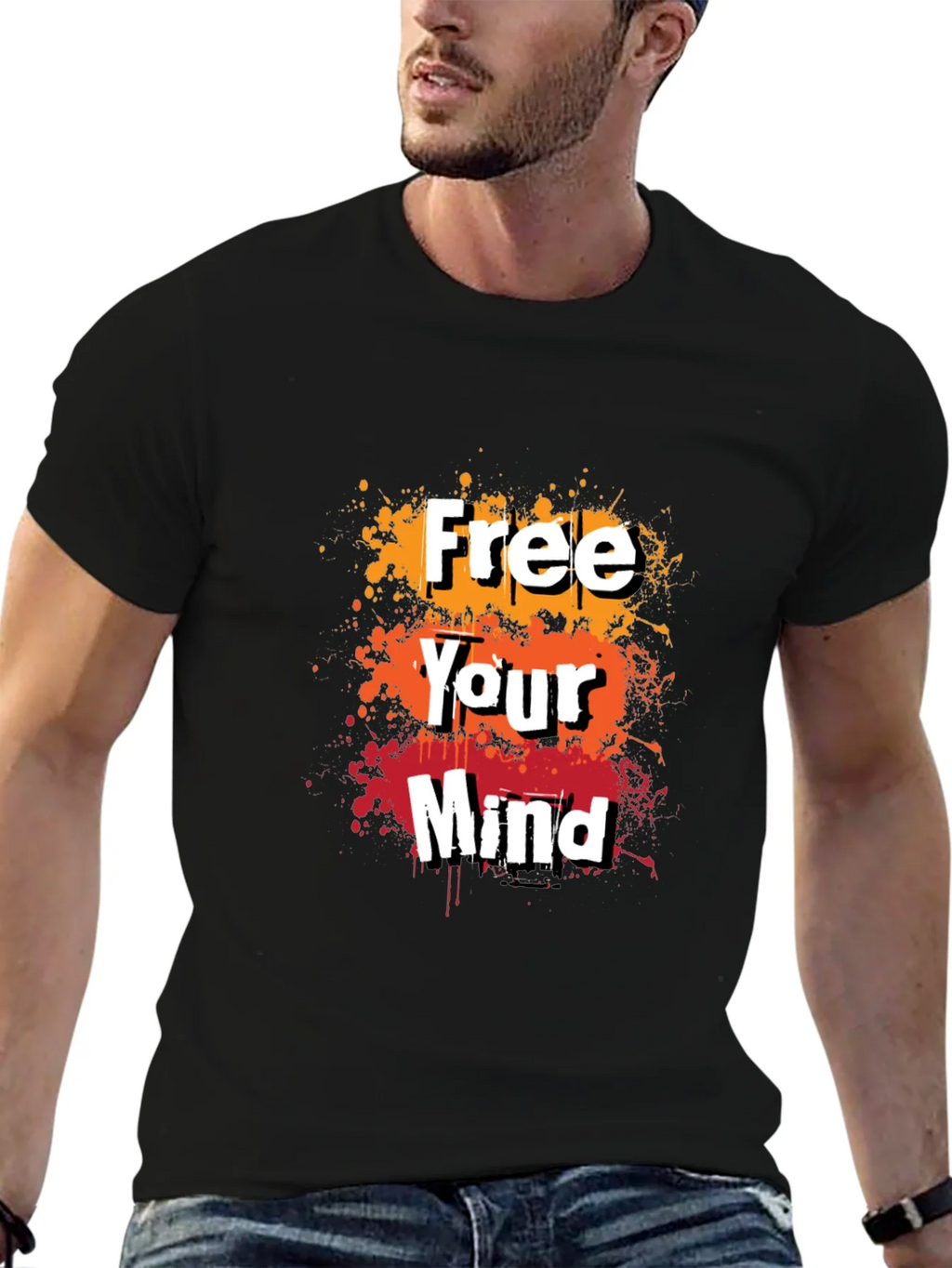 Free Your Mind Graphic Tee - Trendy Mens T-Shirt