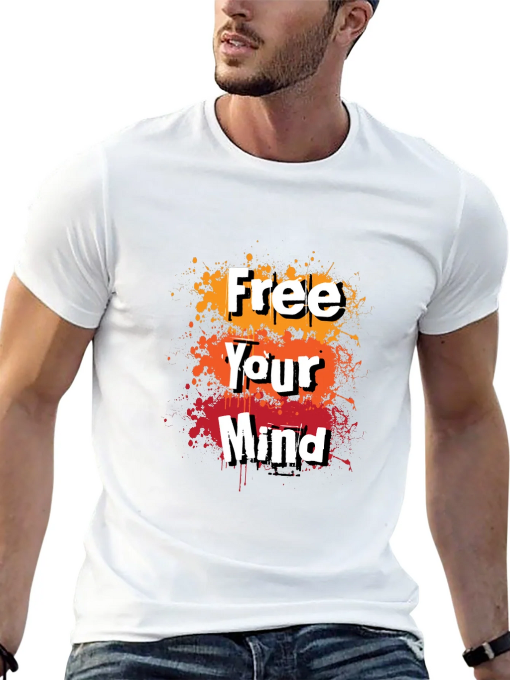 Free Your Mind Graphic Tee - Trendy Mens T-Shirt