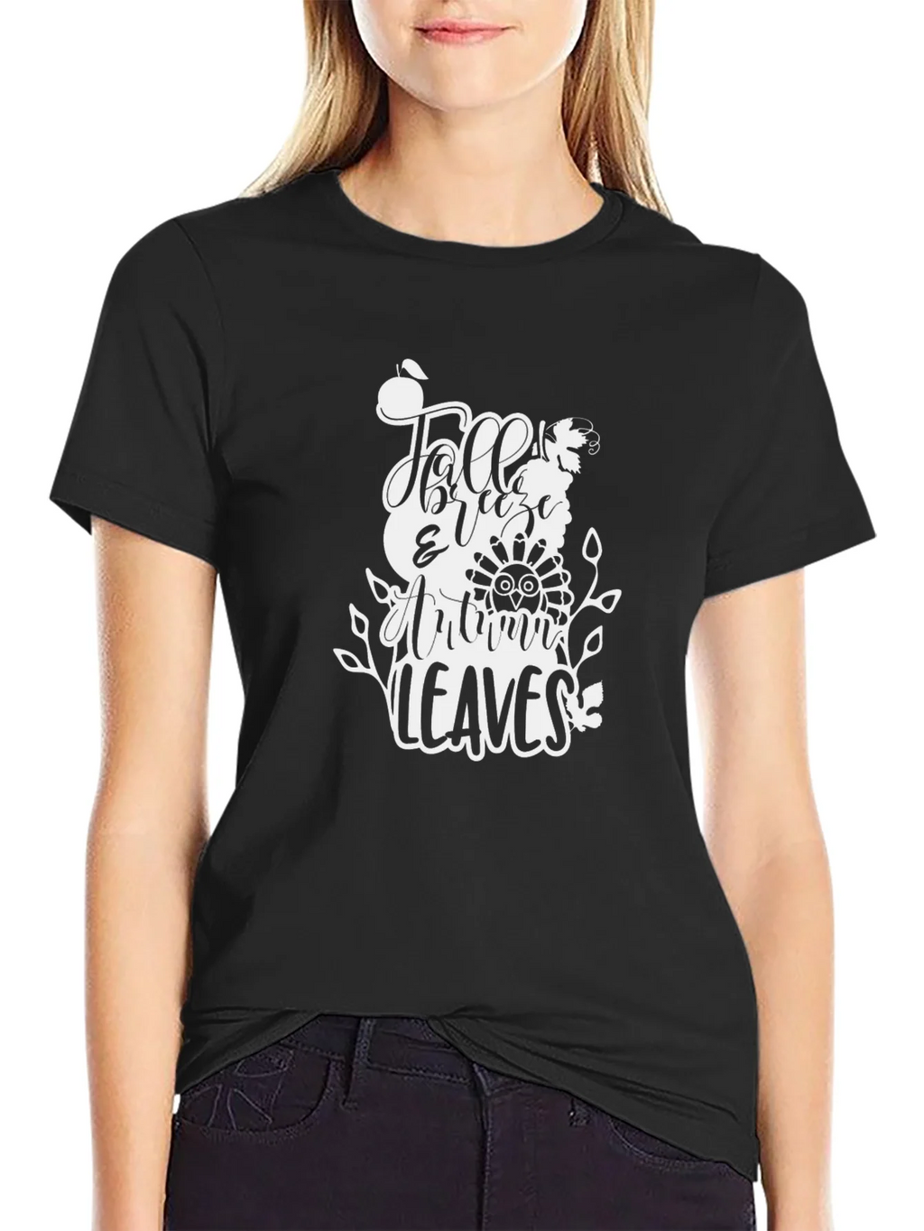 Fall Breeze Autumn Leaves Graphic Tee