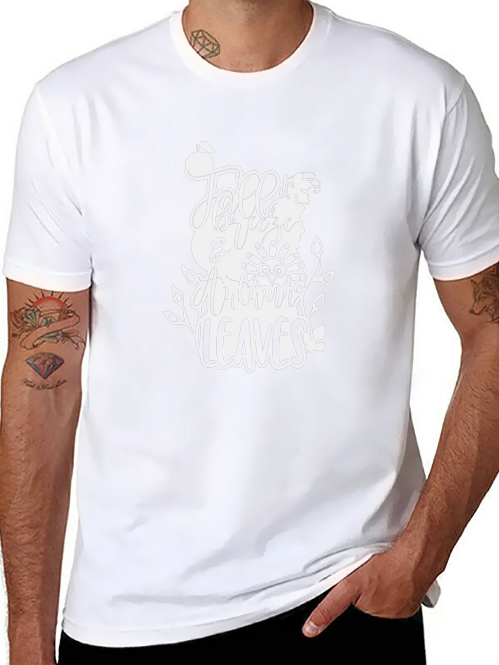 Fall Breeze Autumn Leaves Graphic Tee