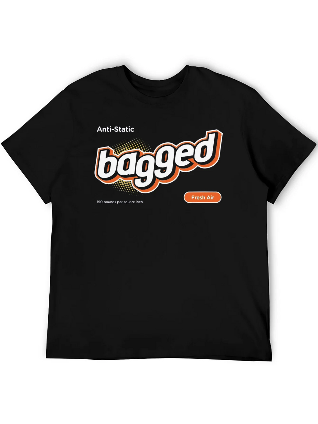 Bagged Anti-Static Fresh Air Black T-Shirt