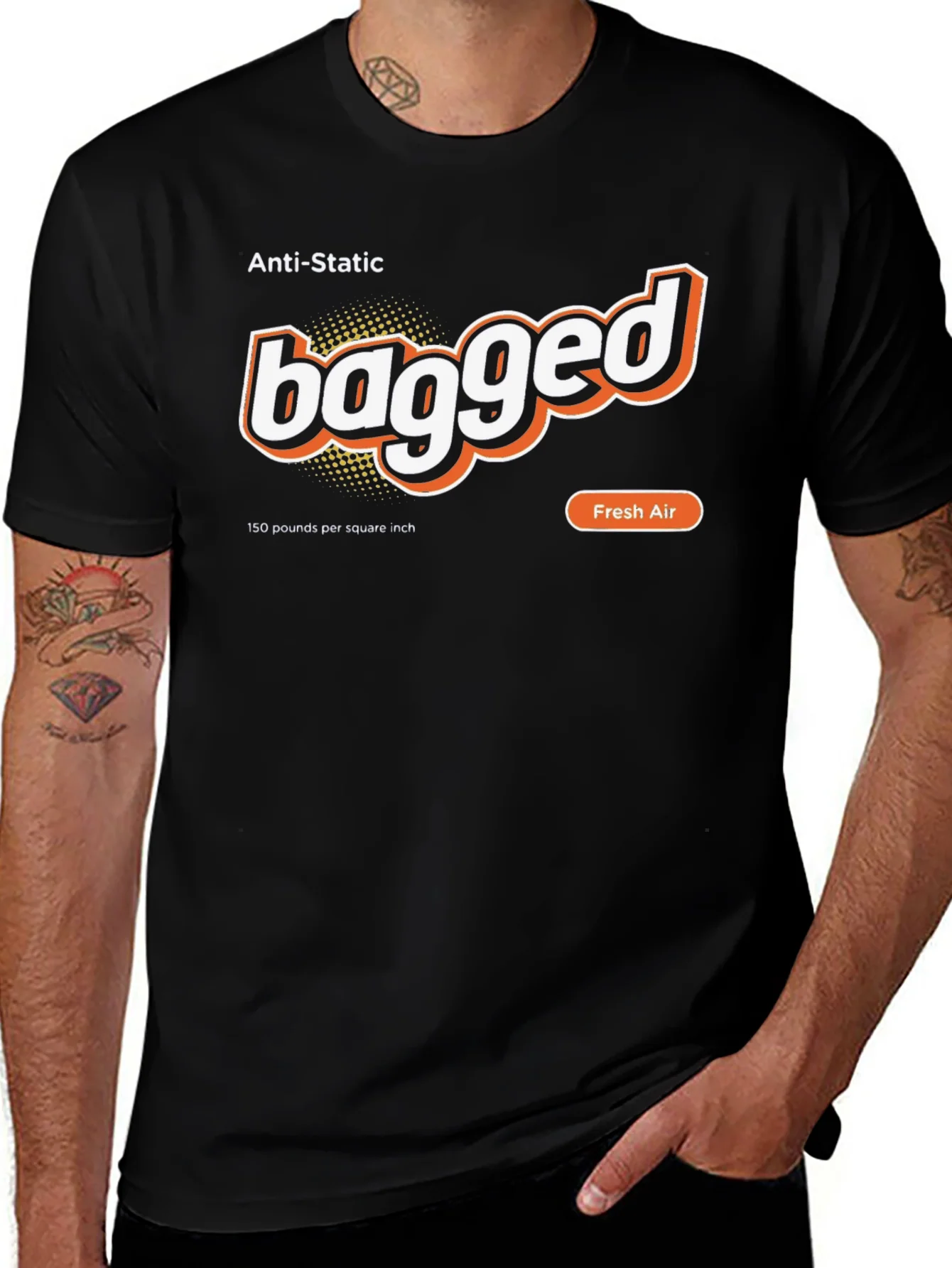 Bagged Anti-Static Fresh Air Black T-Shirt