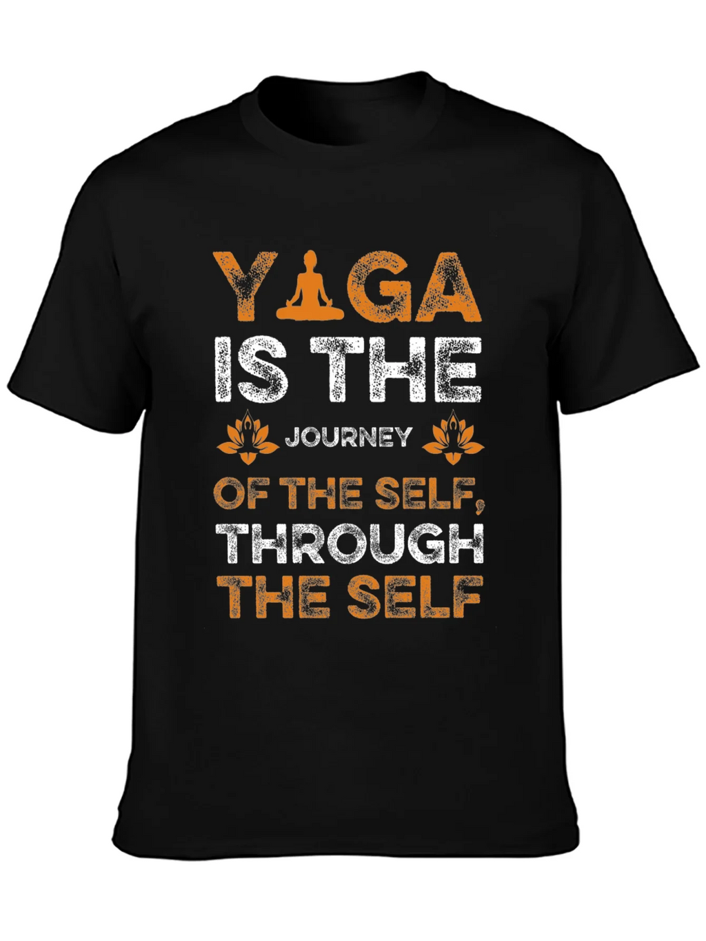 Yoga Journey T-Shirt - Self Through Self Black Tee