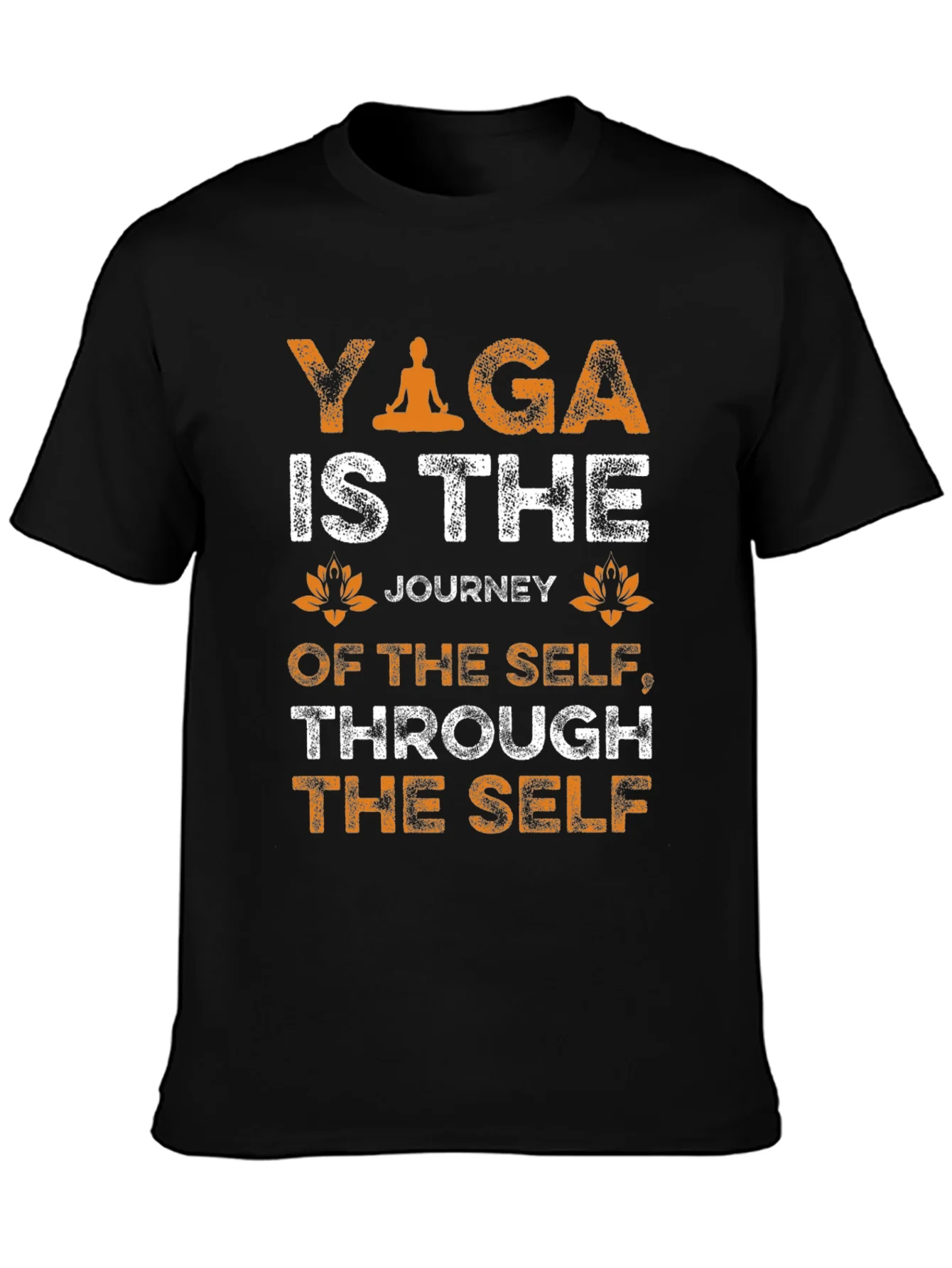 Yoga Journey T-Shirt - Self Through Self Black Tee