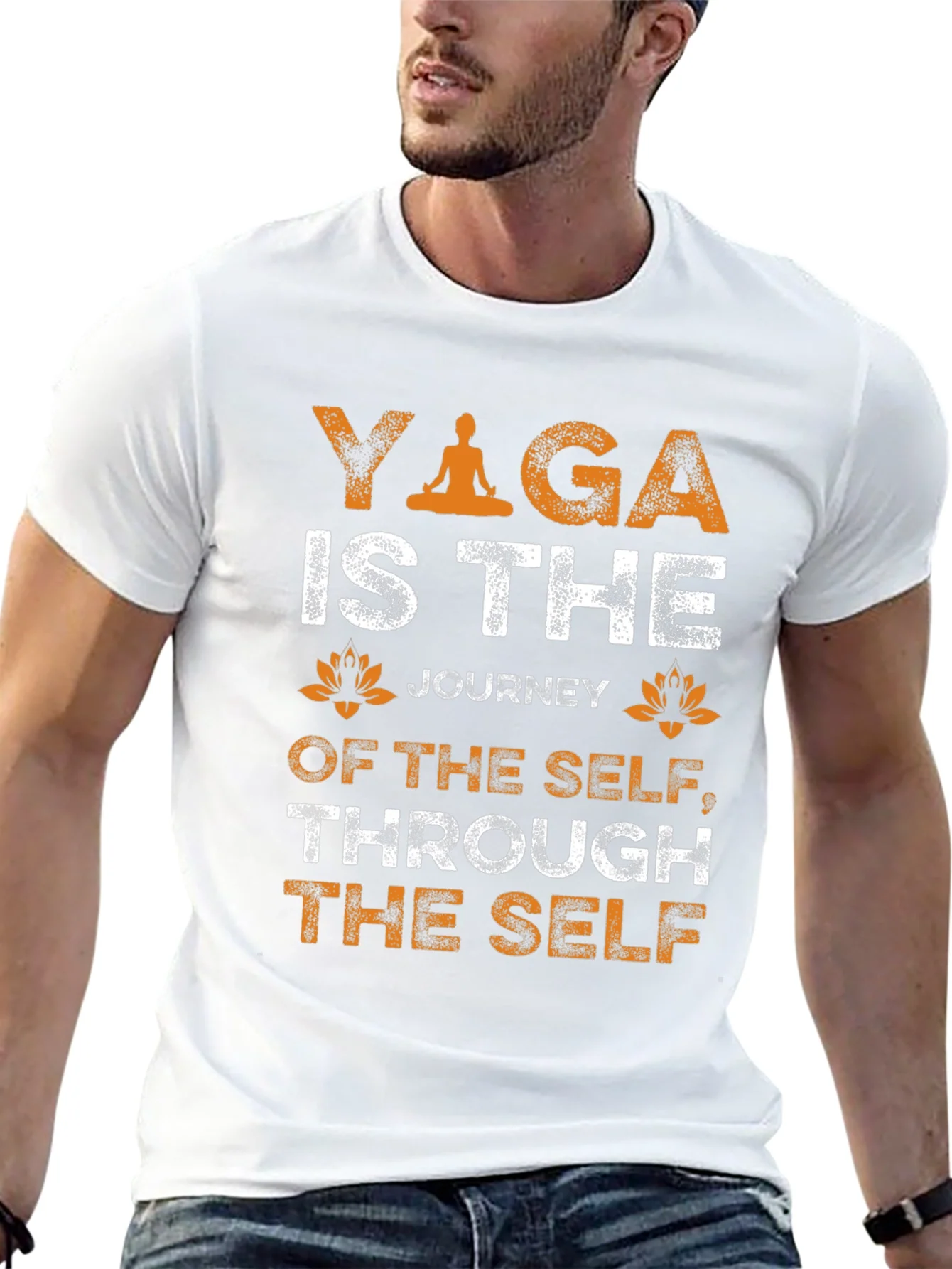 Yoga Journey T-Shirt - Self Through Self Black Tee