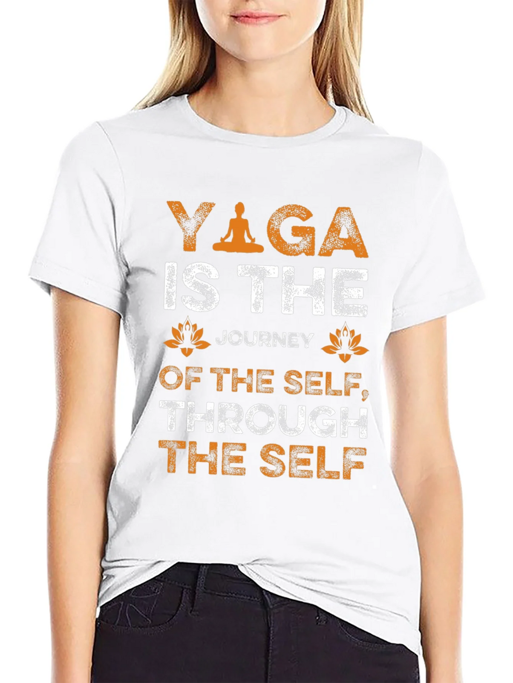 Yoga Journey T-Shirt - Self Through Self Black Tee