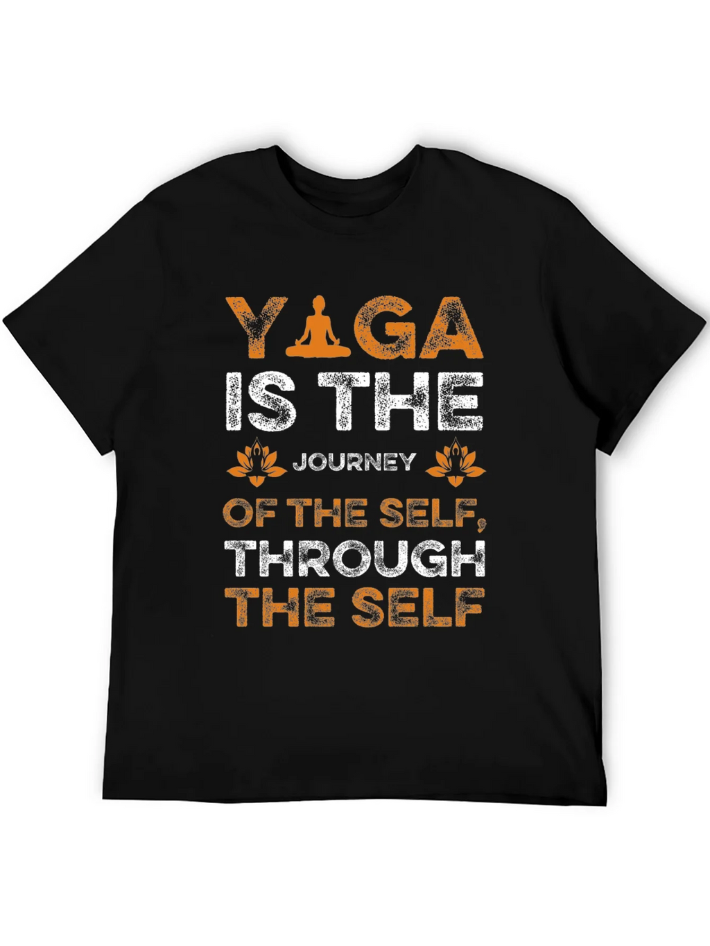 Yoga Journey T-Shirt - Self Through Self Black Tee