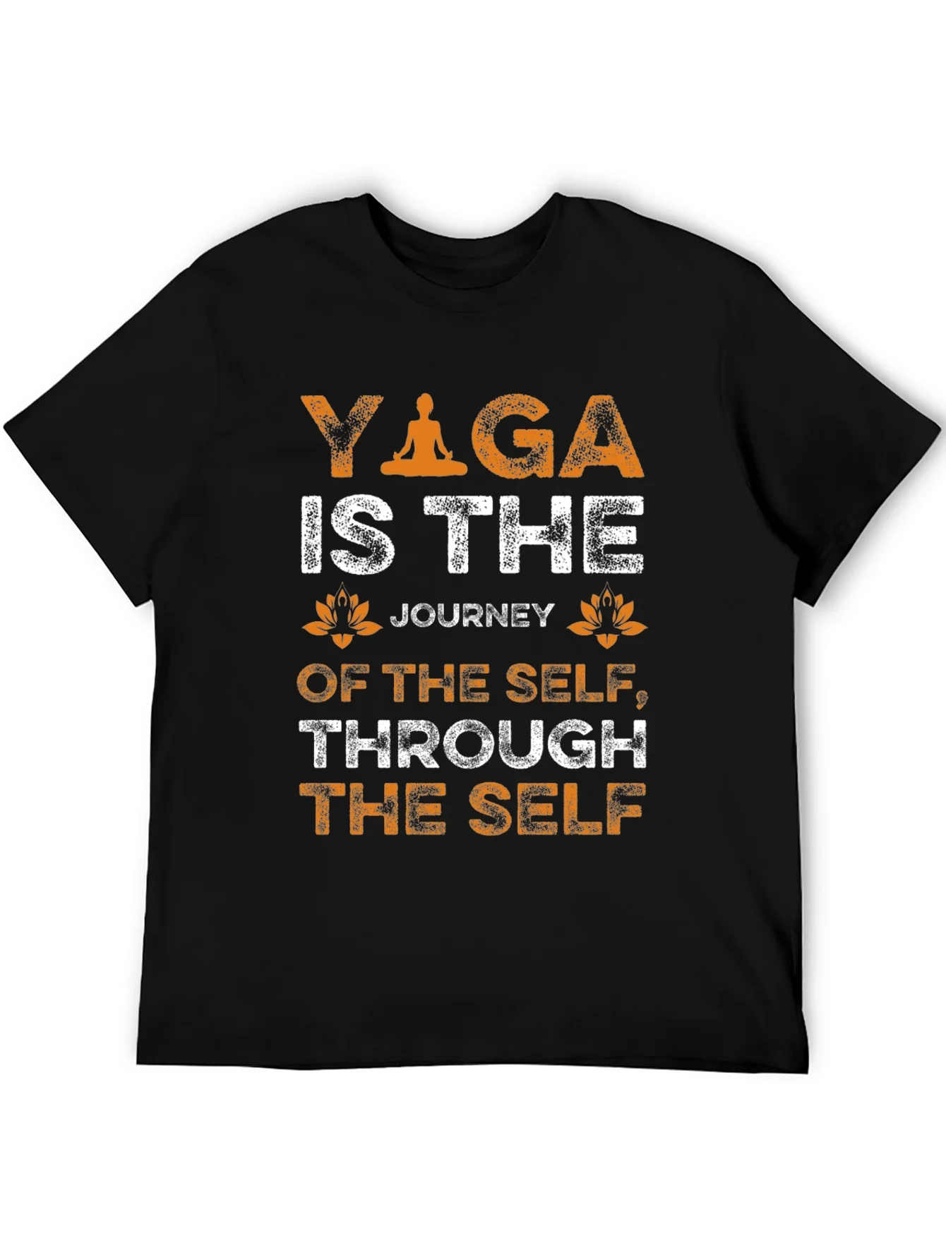 Yoga Journey T-Shirt - Self Through Self Black Tee