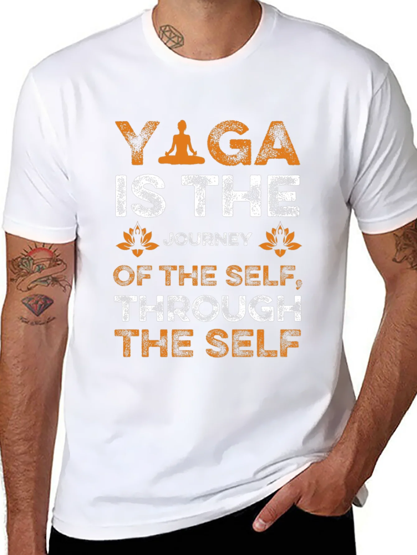 Yoga Journey T-Shirt - Self Through Self Black Tee