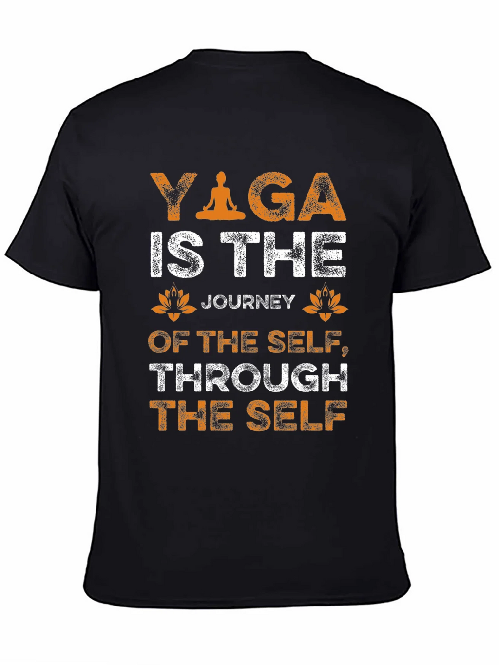 Yoga Journey T-Shirt - Self Through Self Black Tee