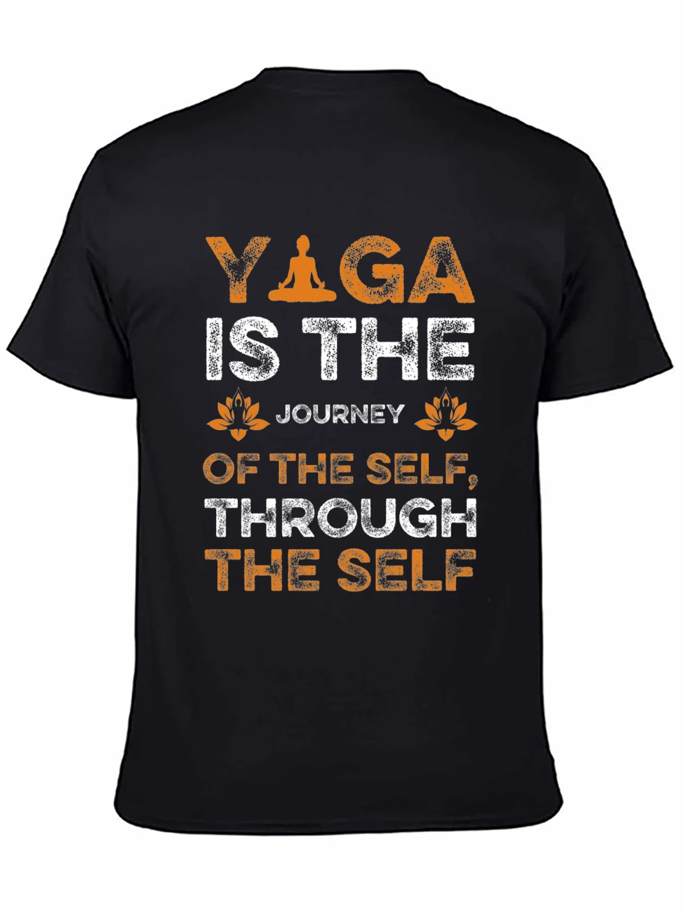 Yoga Journey T-Shirt - Self Through Self Black Tee