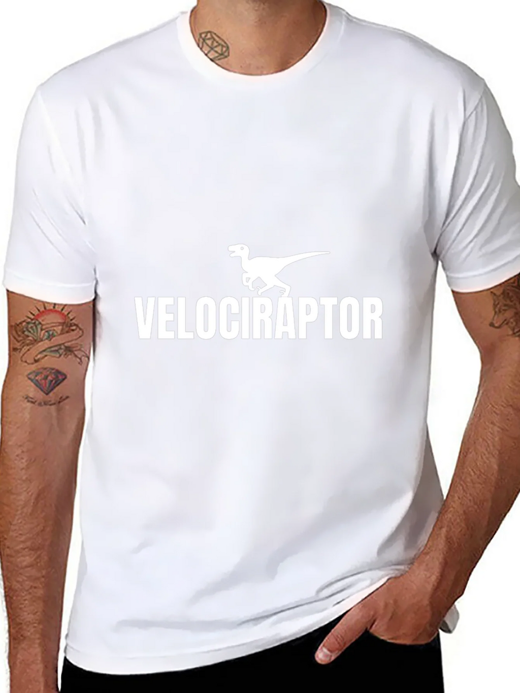 Velociraptor Dinosaur Graphic T-Shirt