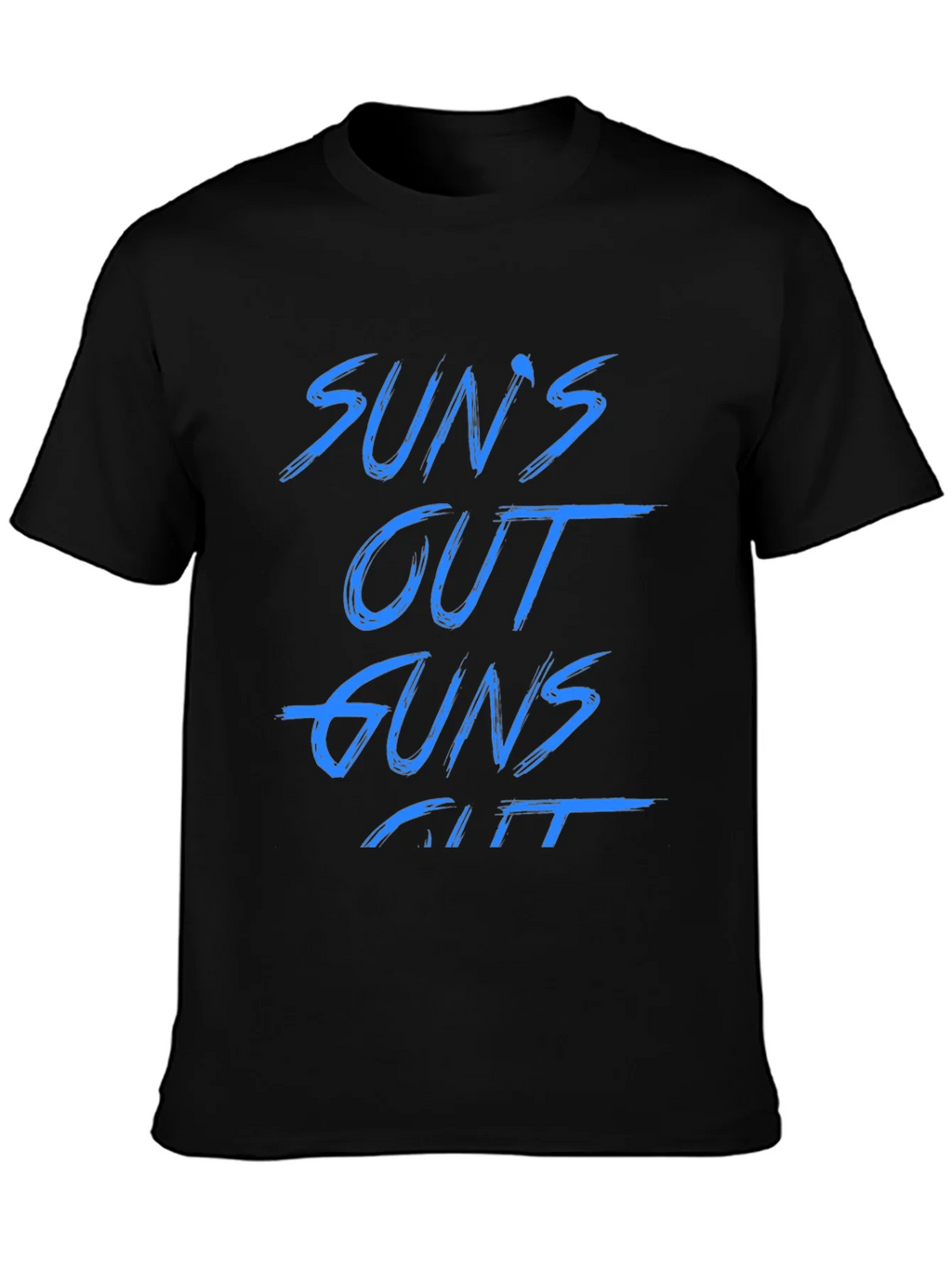 Suns Out Guns Out Black Graphic Tee