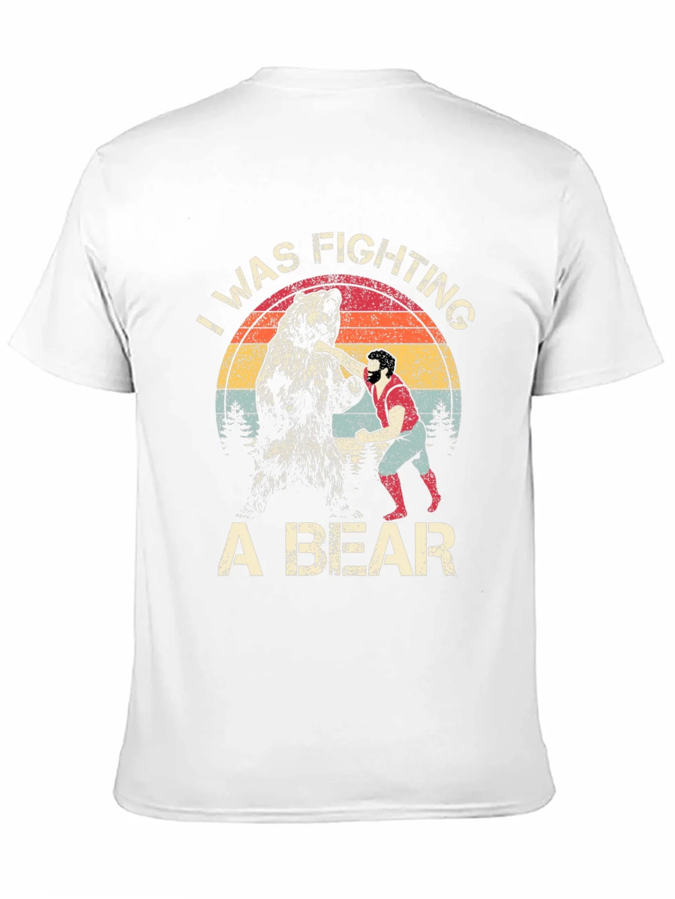 I Was Fighting A Bear T-Shirt Funny Graphic Tee