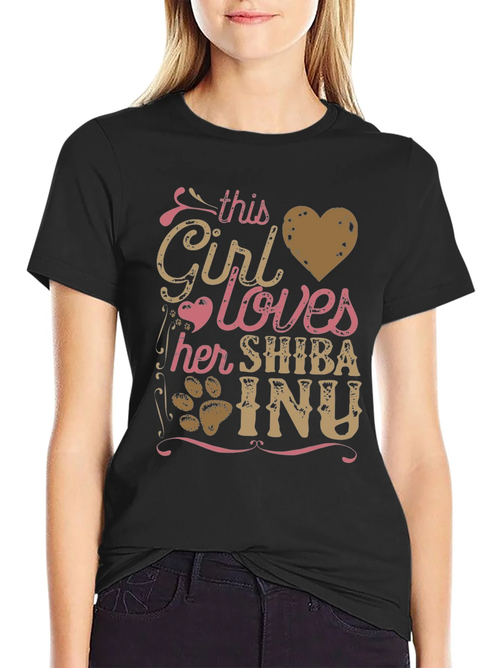 Girl Loves Shiba Inu T-Shirt
