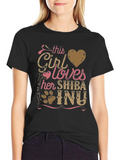 Girl Loves Shiba Inu T-Shirt
