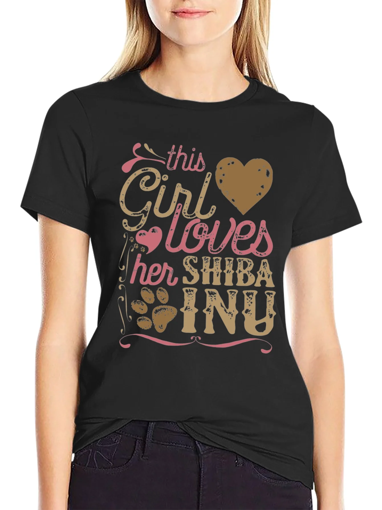 Girl Loves Shiba Inu T-Shirt