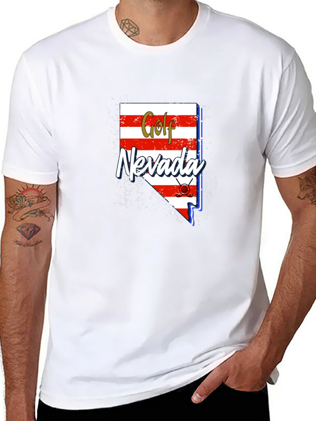 Golf Nevada T-Shirt - Novelty State Pride Tee