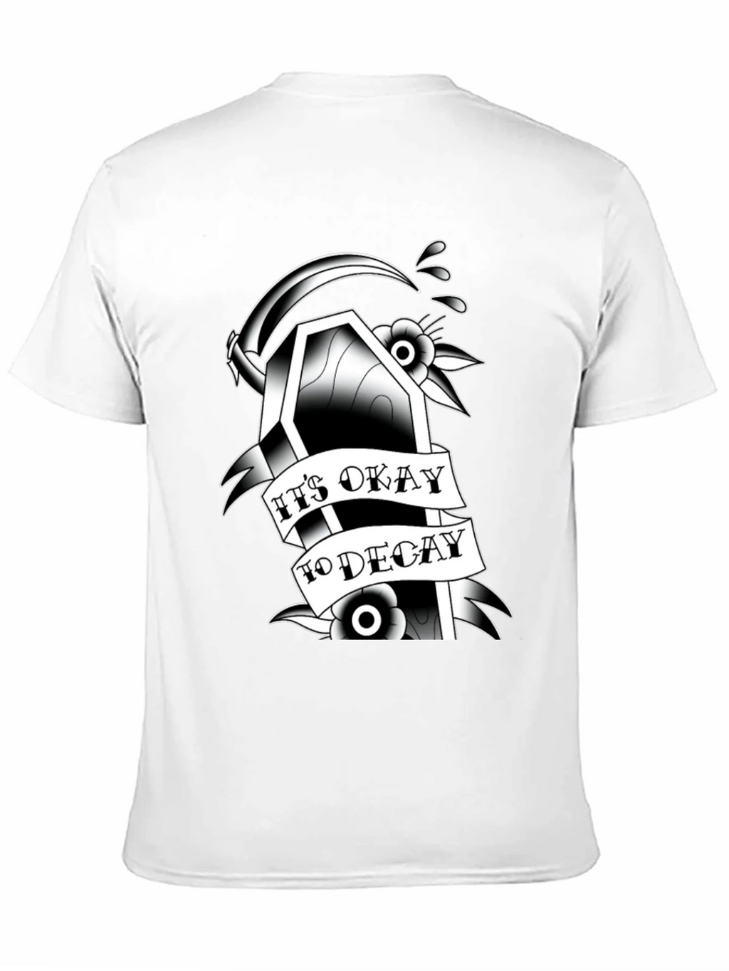 Gothic Coffin Graphic Tee: Its Okay to Decay